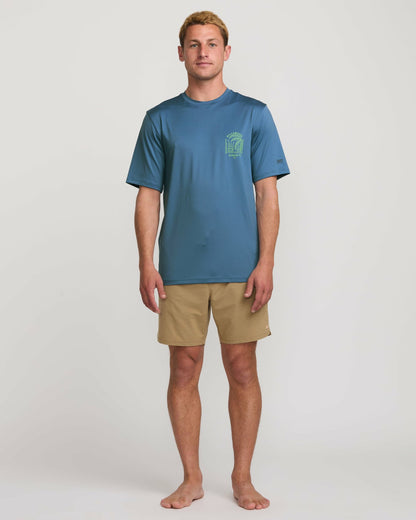 Billabong Last Night Loose Fit Short Sleeve Surf Tee - Bay Blue