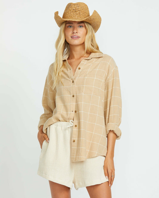 Billabong Layer Up Long Sleeve Shirt - Khaki