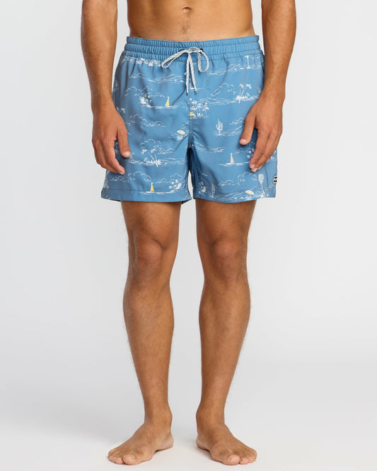Billabong Lineup Laybacks 16" Trunks - Steel Blue