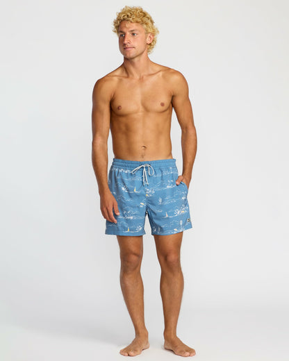 Billabong Lineup Laybacks 16" Trunks - Steel Blue