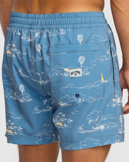 Billabong Lineup Laybacks 16" Trunks - Steel Blue