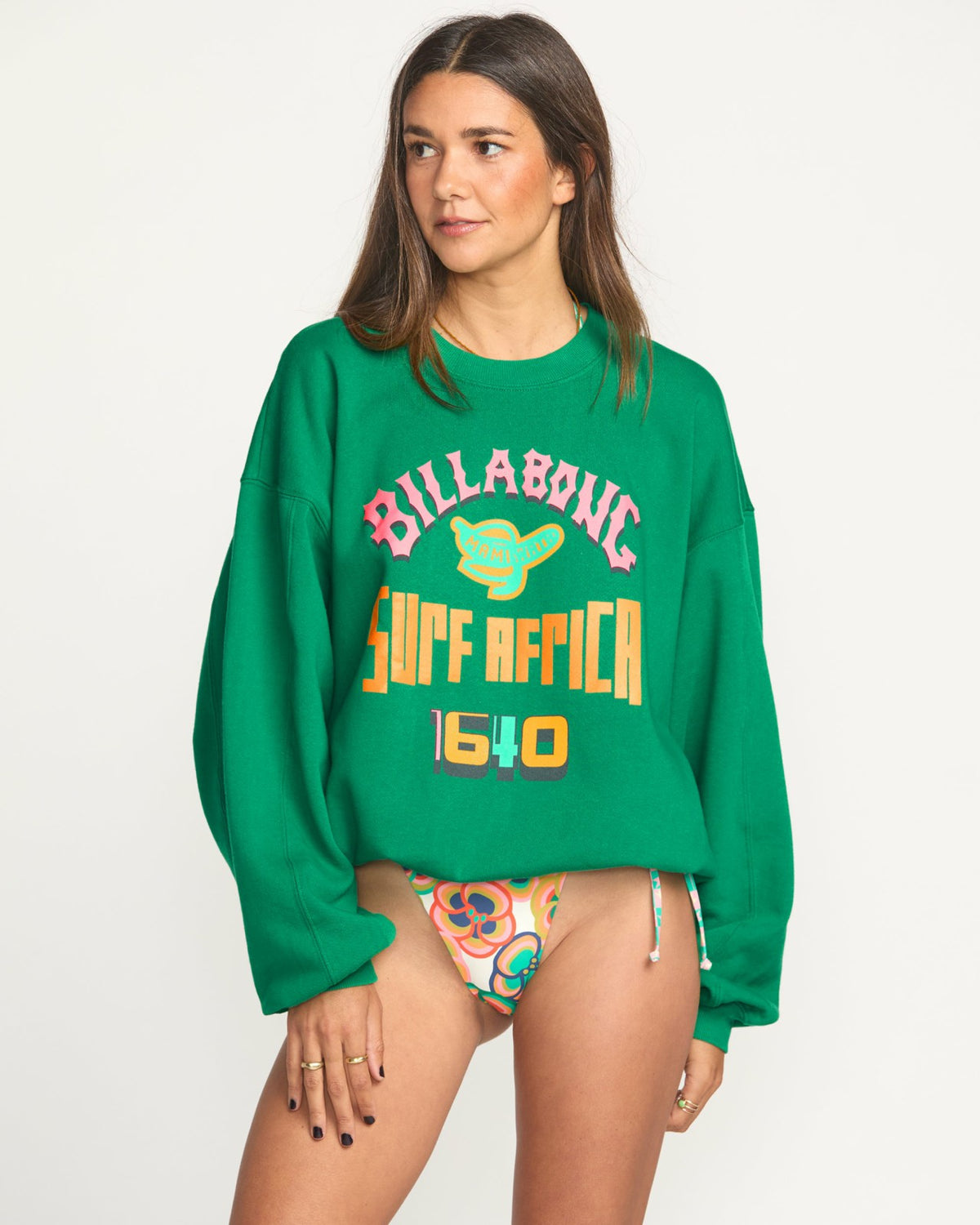 Billabong Billabong x Mami Wata Kendal Crewneck Sweatshirt - Emerald Green