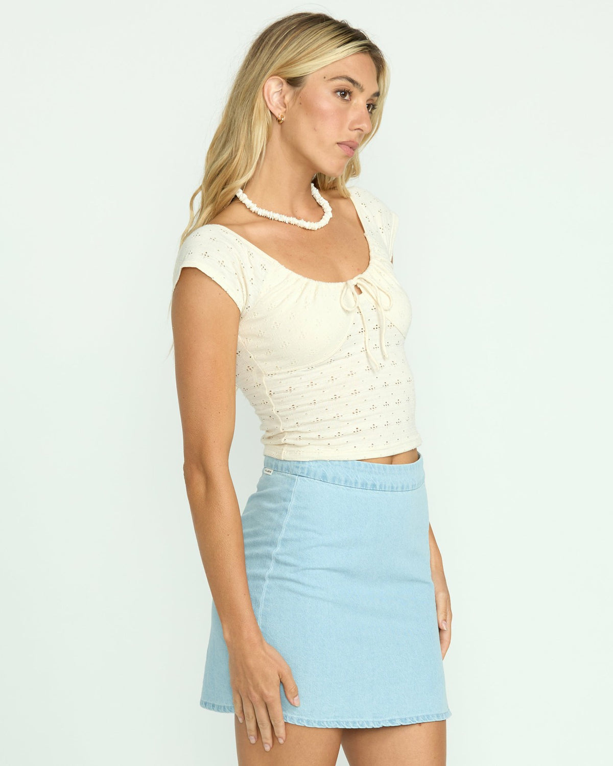 Billabong Mia Tie-Front Top - Whitecap