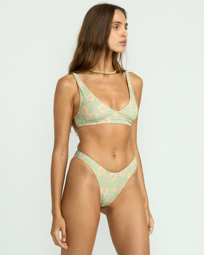 Billabong More To Sea Cami Plunge Bikini Top - Pistachio