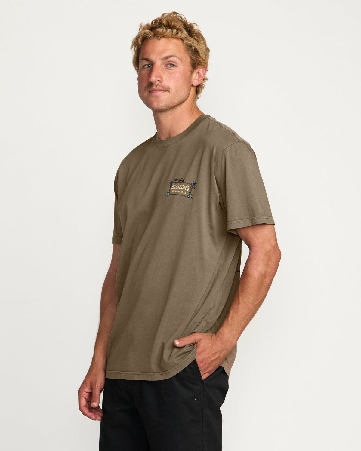 Billabong No Vacancy Premium Wave Wash Tee - Brown