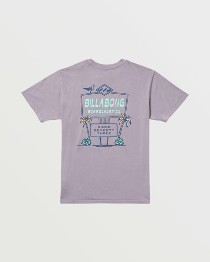 Billabong No Vacancy Premium Wave Wash Tee - Light Purple