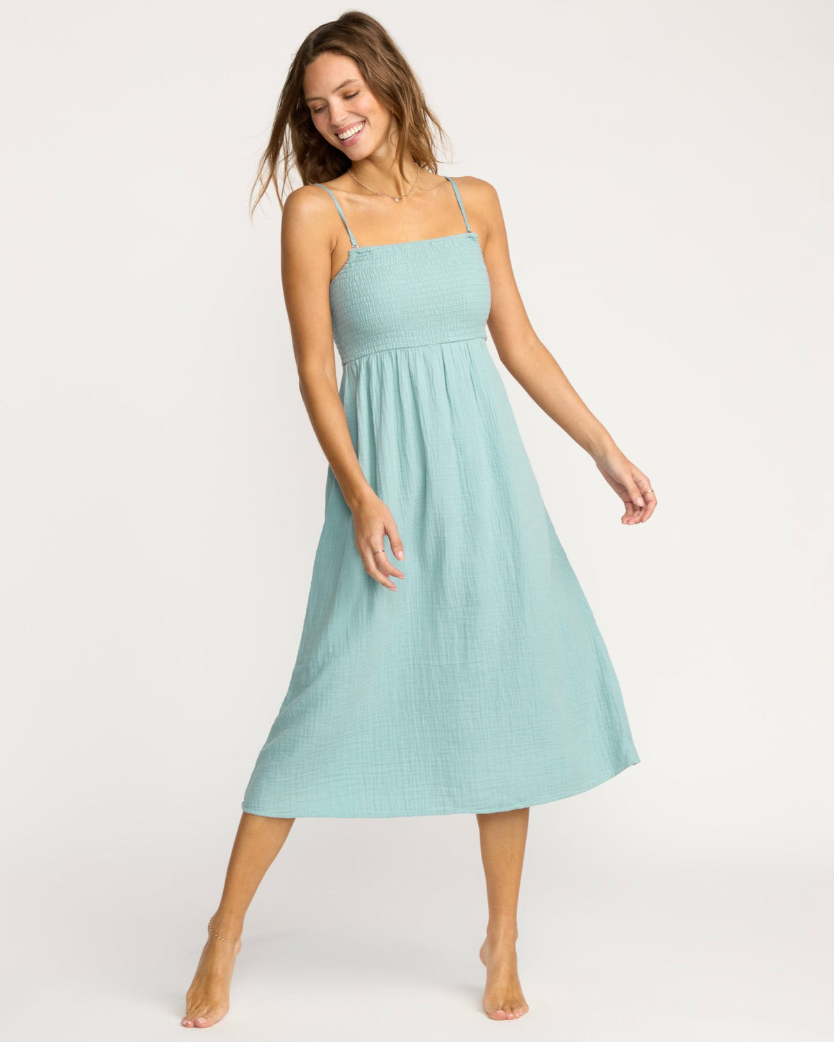 Billabong Off The Coast Dress - Blue Fog