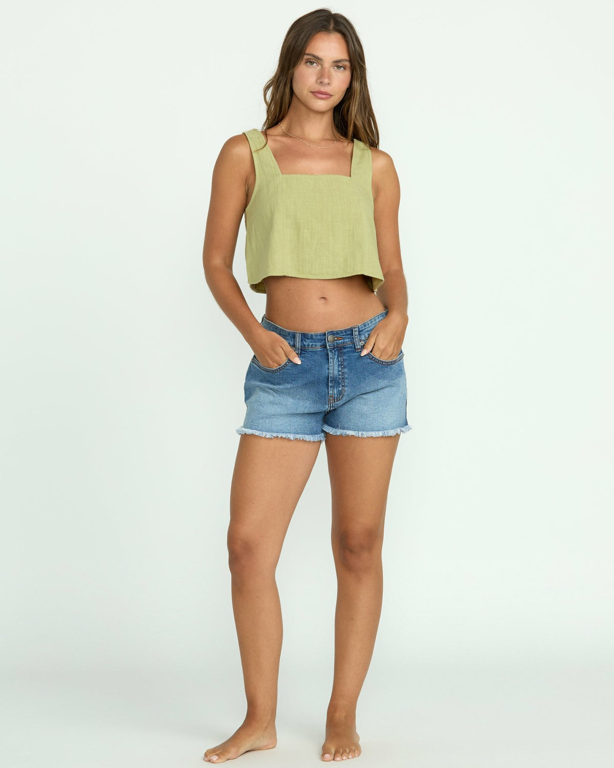 Billabong Open Skies Woven Tank - Avocado