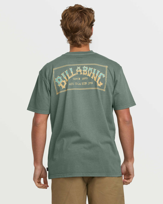 Billabong Original Arch Premium Wave Wash Tee - Dark Slate