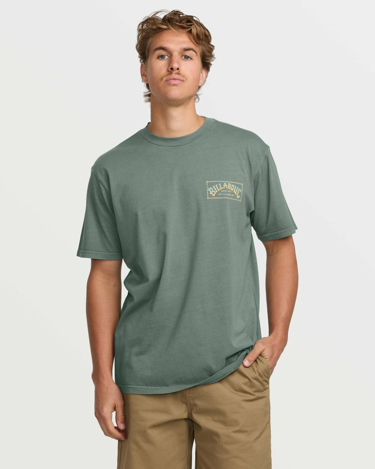 Billabong Original Arch Premium Wave Wash Tee - Dark Slate