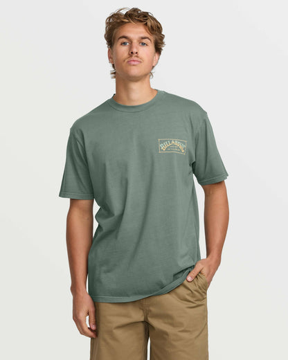 Billabong Original Arch Premium Wave Wash Tee - Dark Slate