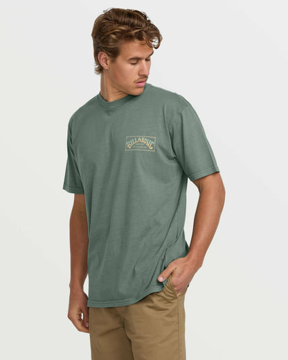 Billabong Original Arch Premium Wave Wash Tee - Dark Slate