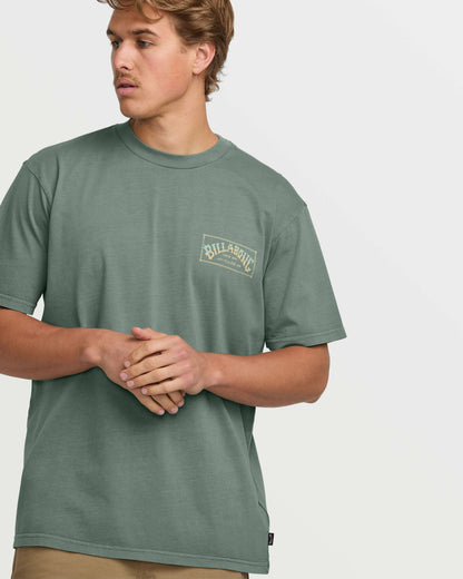 Billabong Original Arch Premium Wave Wash Tee - Dark Slate