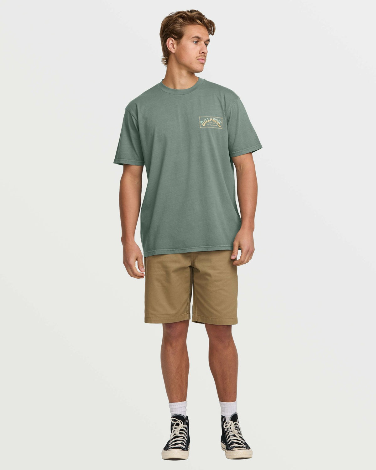 Billabong Original Arch Premium Wave Wash Tee - Dark Slate