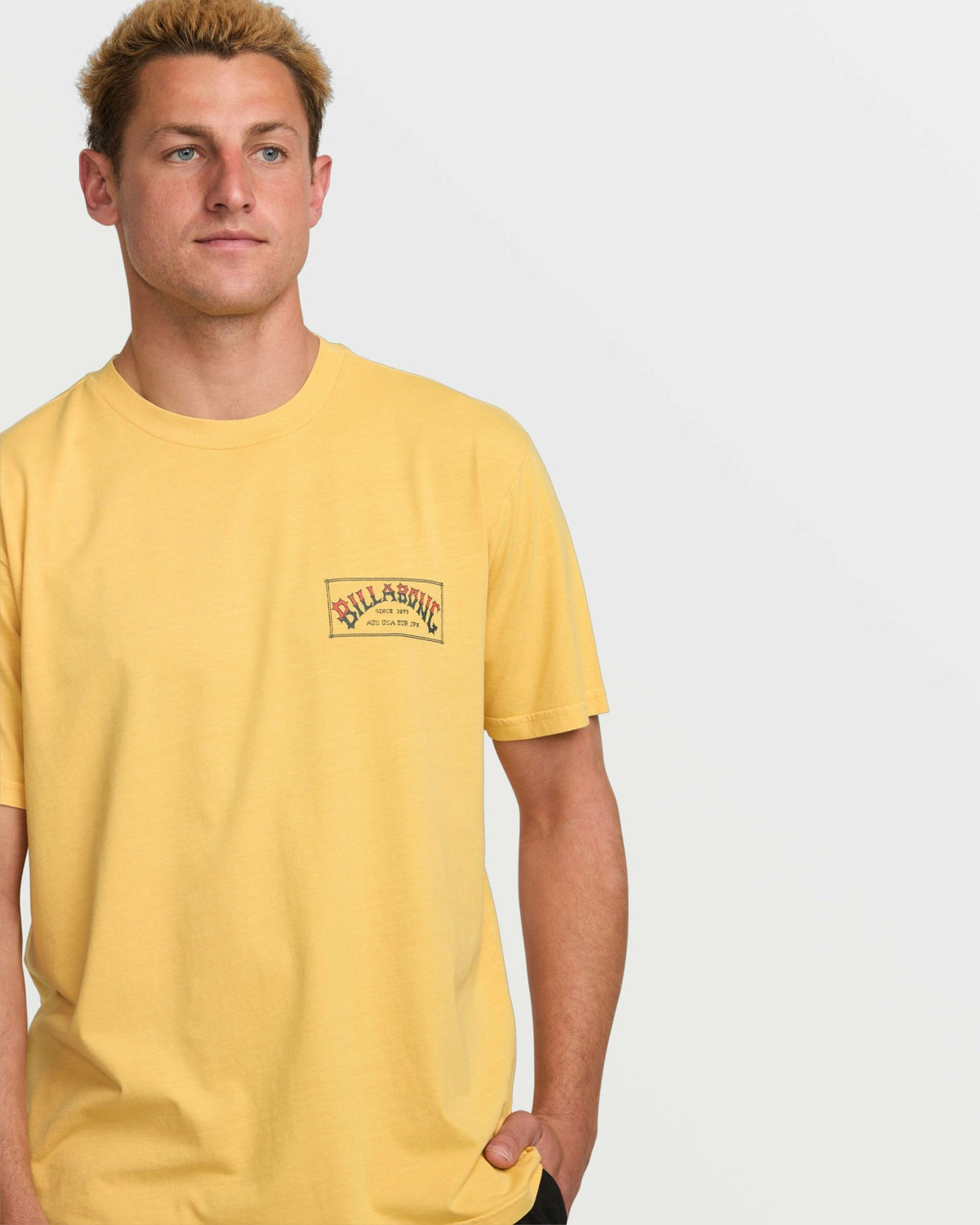 Billabong Original Arch Premium Wave Wash Tee - Vintage Gold