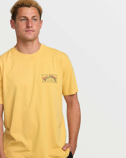 Billabong Original Arch Premium Wave Wash Tee - Vintage Gold