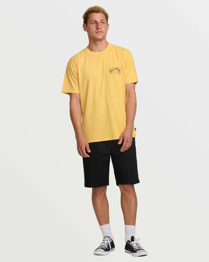 Billabong Original Arch Premium Wave Wash Tee - Vintage Gold
