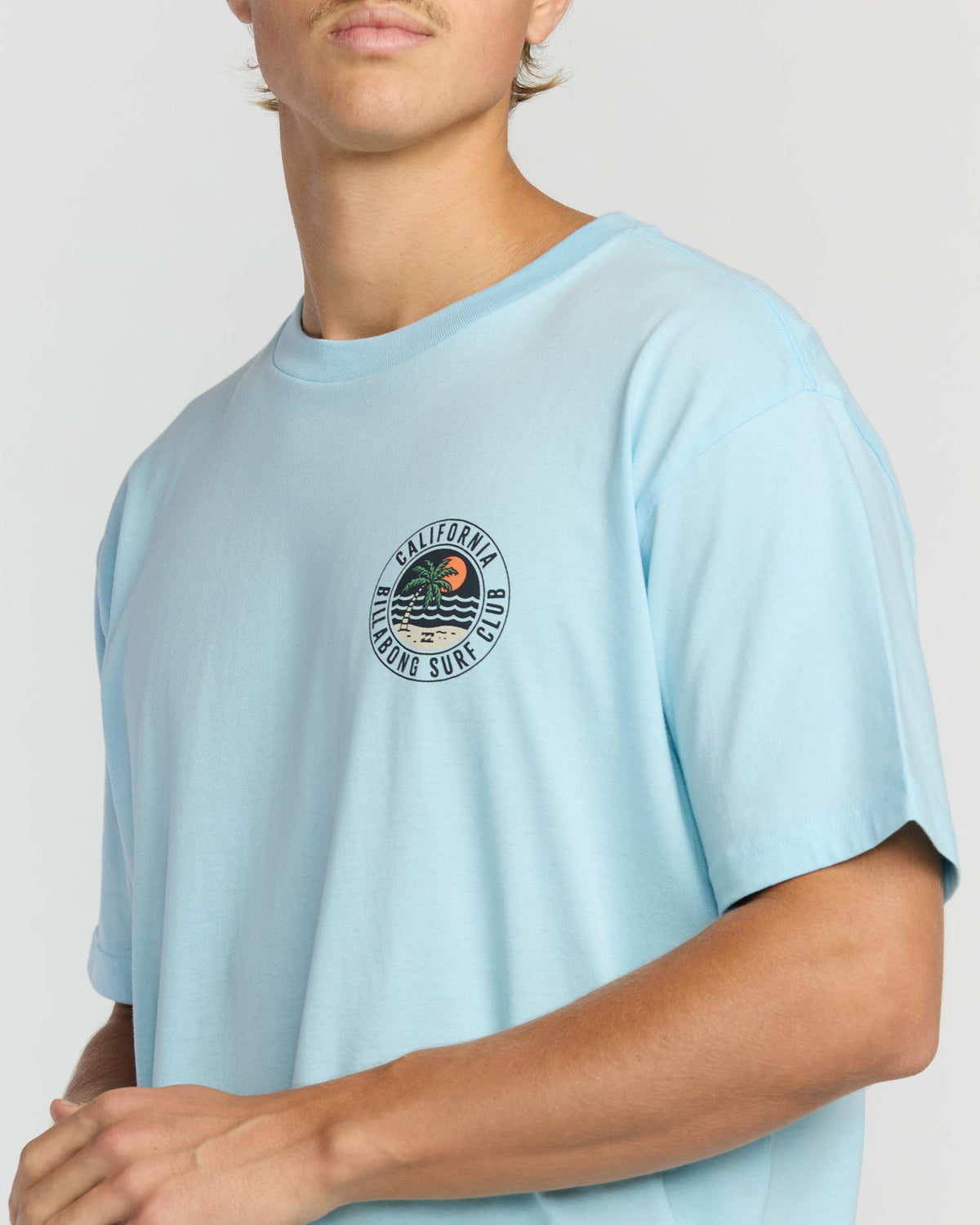 Billabong Palm Beach Ca Premium Short Sleeve T-Shirt - Coastal Blue