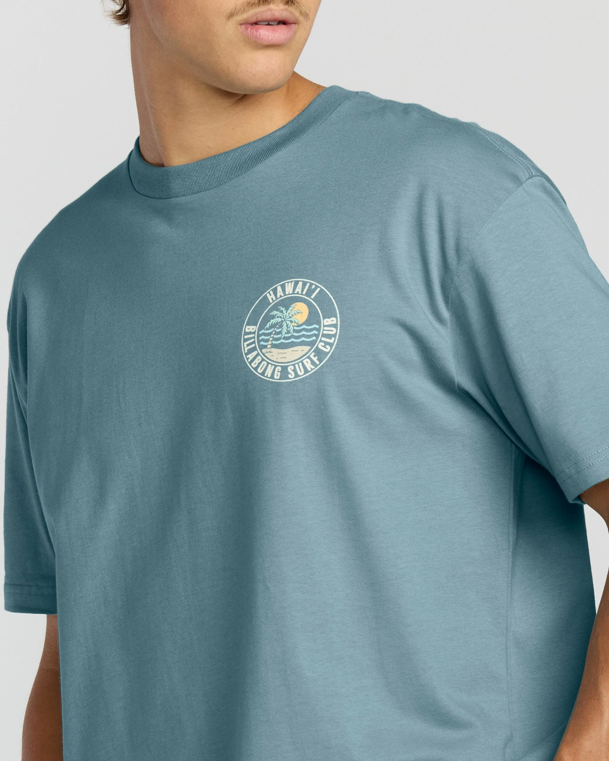 Billabong Palm Beach Hi Premium Short Sleeve T-Shirt - Washed Blue