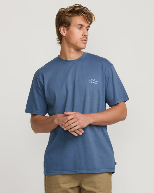 Billabong Palms In The Sun Premium Wave Wash Tee - Slate Blue