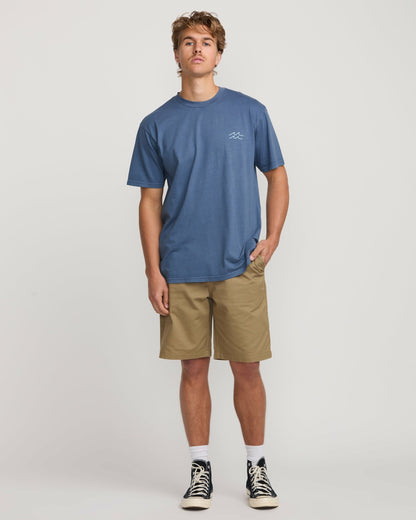 Billabong Palms In The Sun Premium Wave Wash Tee - Slate Blue