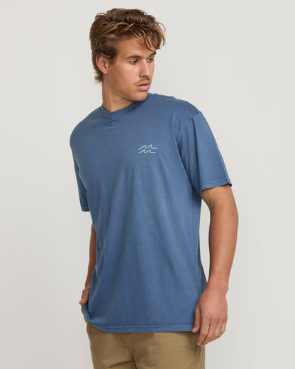 Billabong Palms In The Sun Premium Wave Wash Tee - Slate Blue