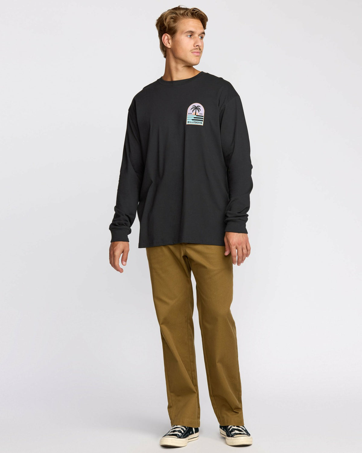 Billabong Portal Regular Long Sleeve T-Shirt - Washed Black