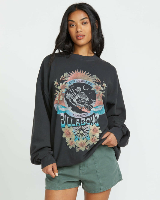 Billabong Ride In Crew Sweatshirt - Black Sands