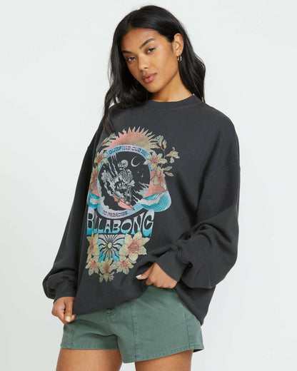 Billabong Ride In Crew Sweatshirt - Black Sands