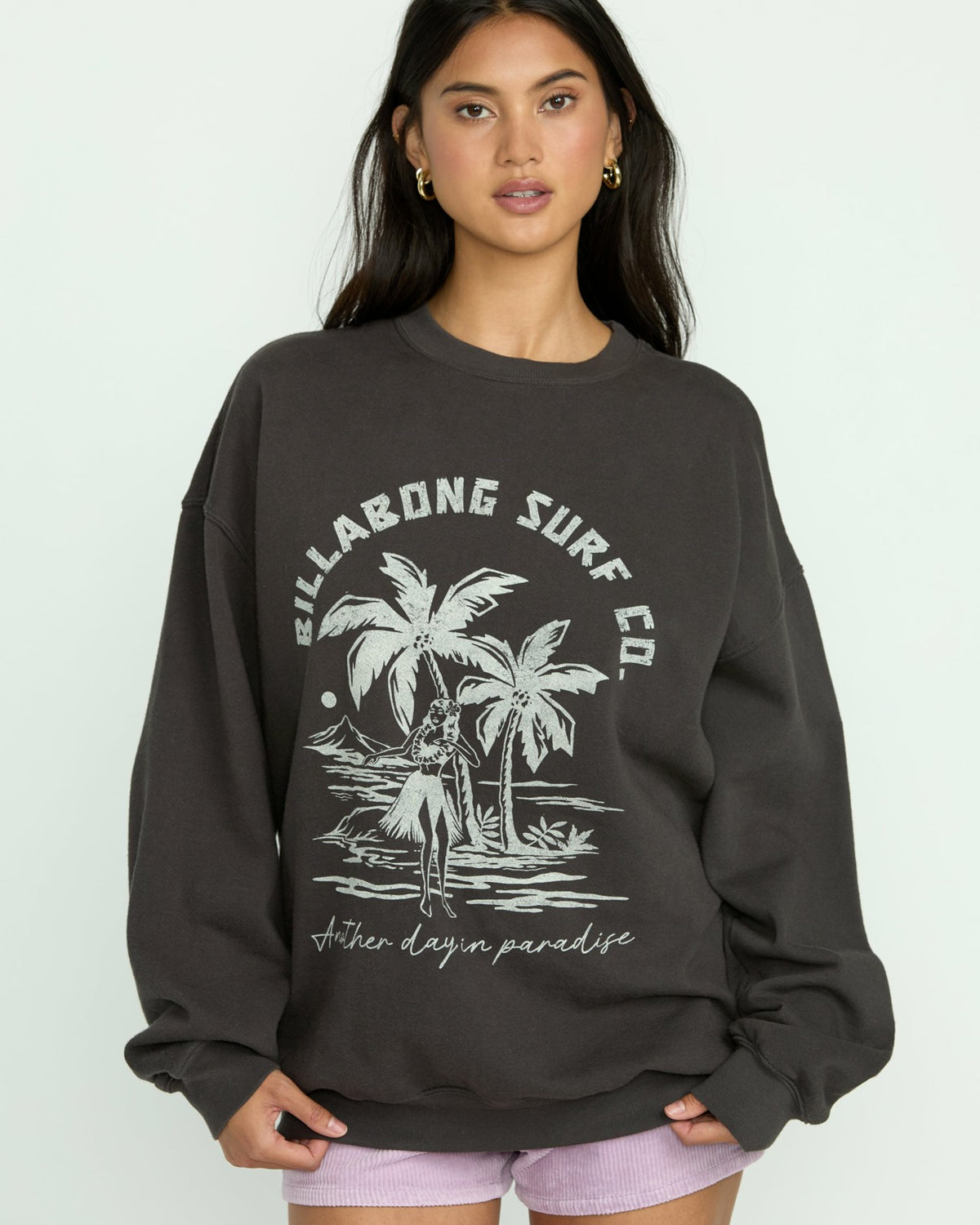 Billabong Ride In Crew Sweatshirt - Black Sands