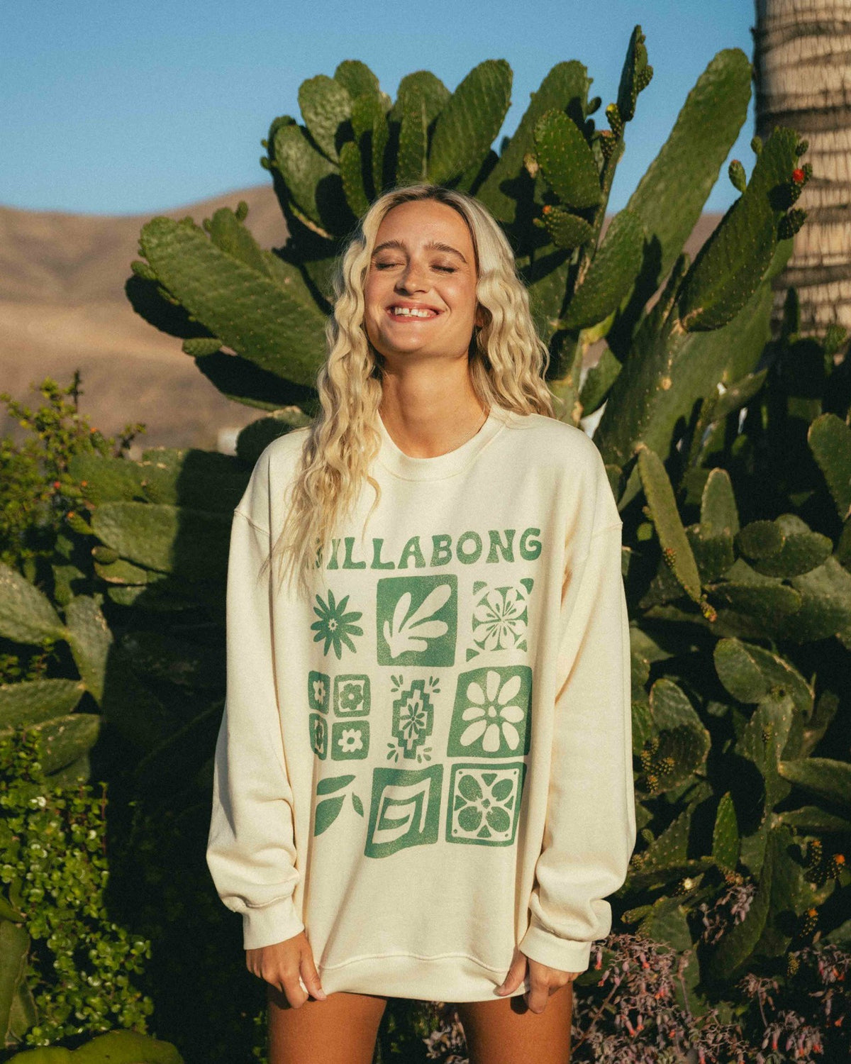 Billabong Ride In Crew Sweatshirt - Whitecap
