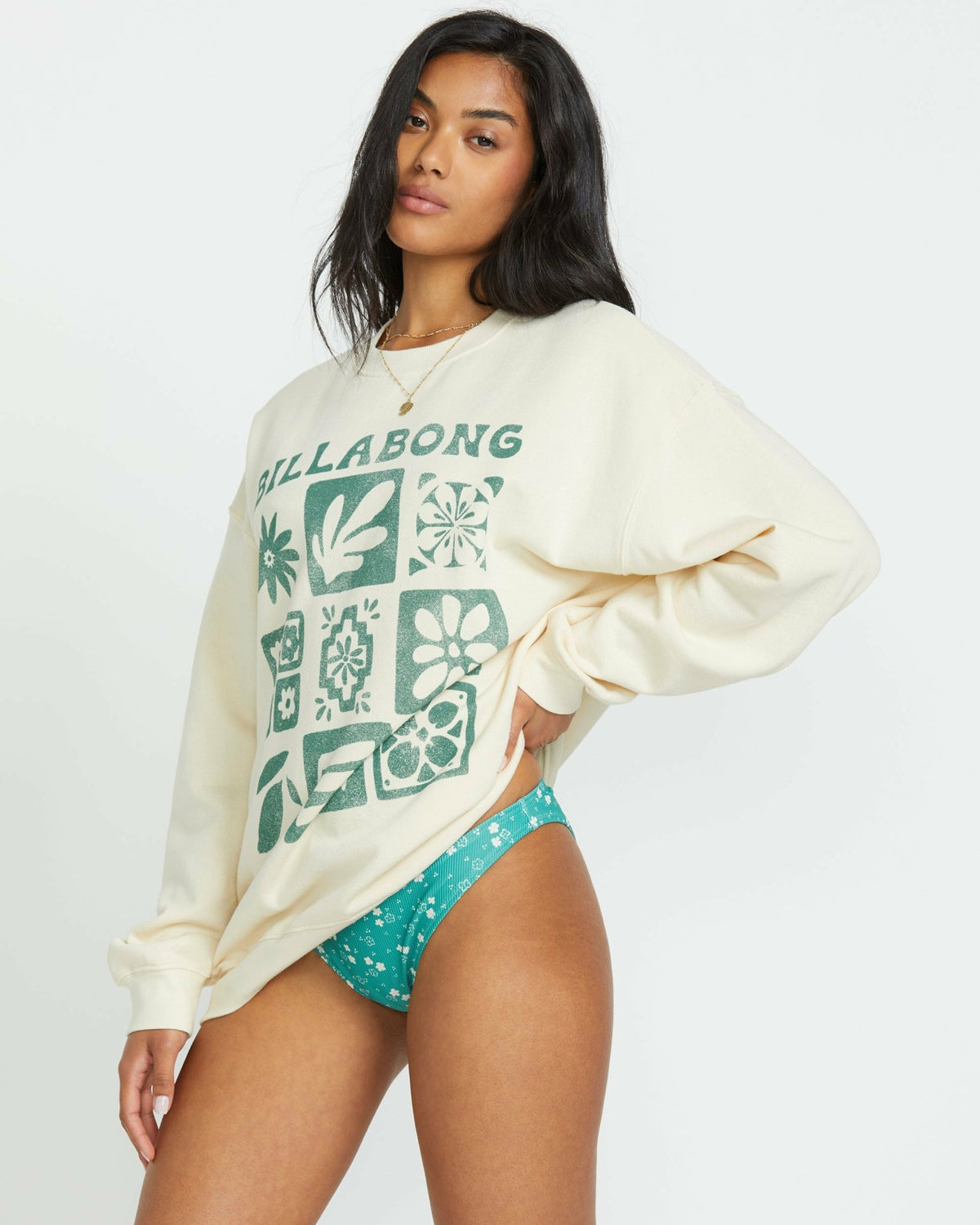 Billabong Ride In Crew Sweatshirt - Whitecap