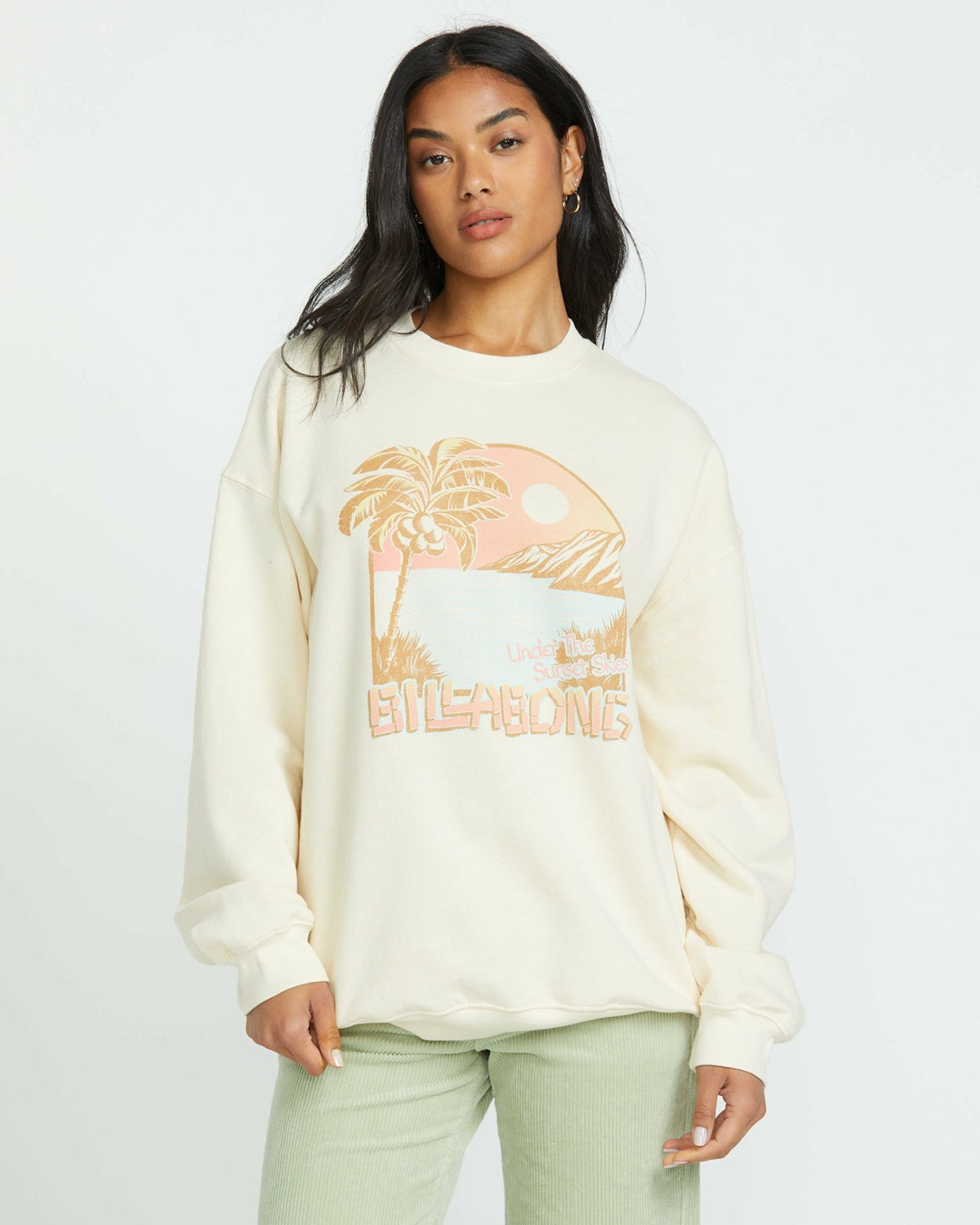 Billabong Ride In Crew Sweatshirt - Whitecap1