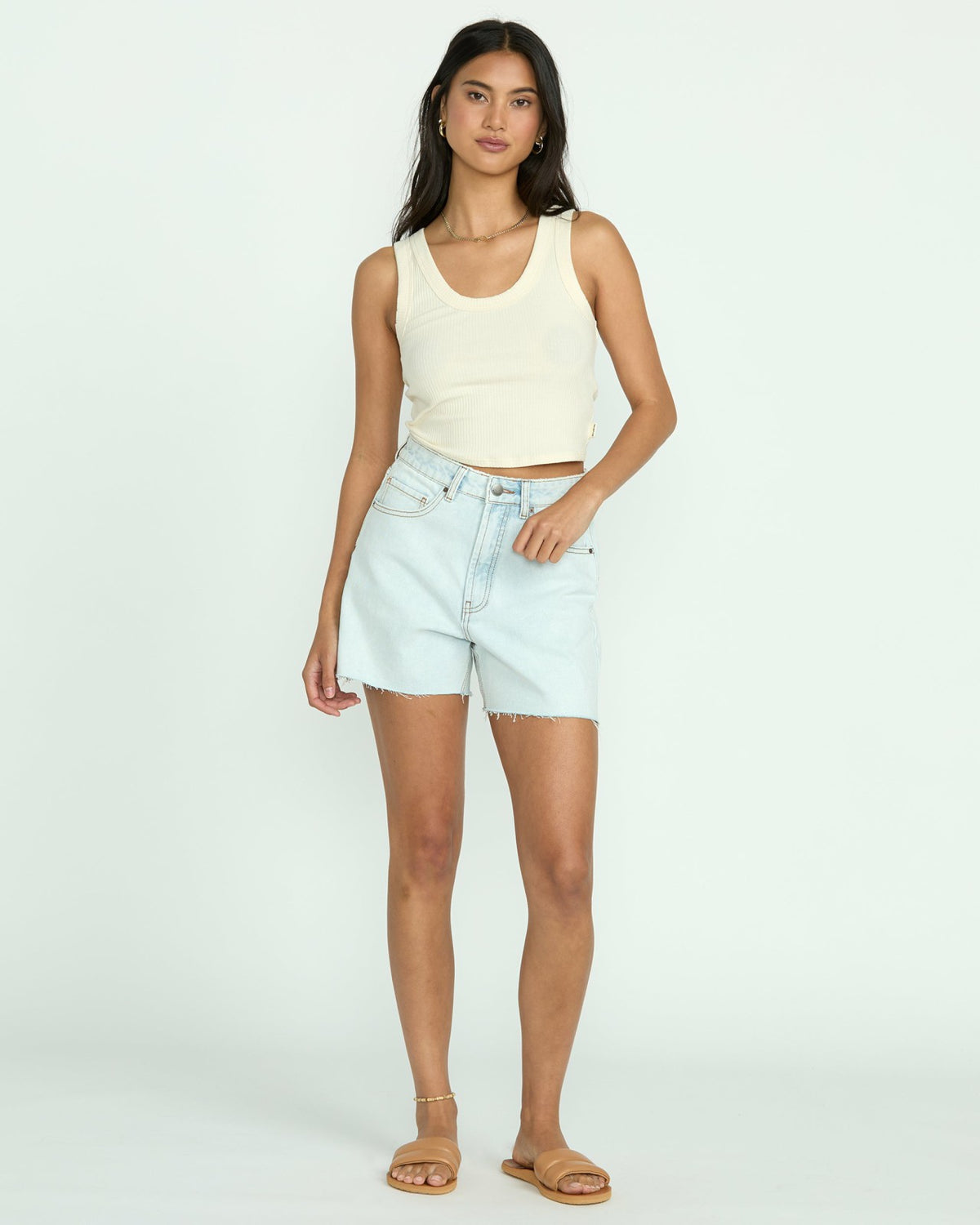 Billabong Riley Cut-Off Denim Shorts - Acid Wash