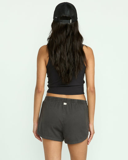 Billabong Road Trippin Elastic Waist Shorts - Off Black