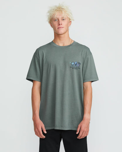 Billabong Roll Premium Wave Wash Short Sleeve Tee - Dark Slate