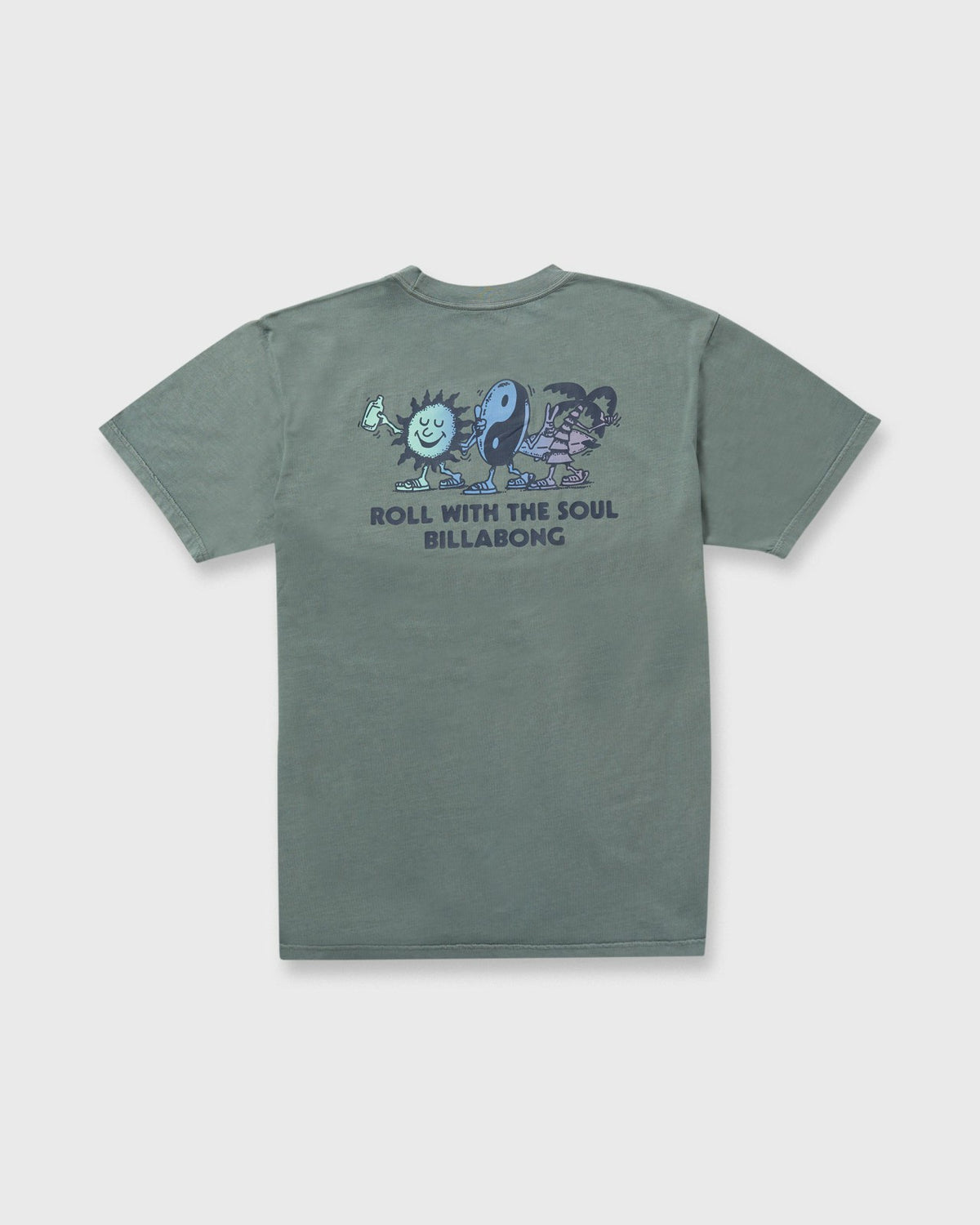 Billabong Roll Premium Wave Wash Short Sleeve Tee - Dark Slate