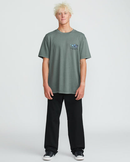 Billabong Roll Premium Wave Wash Short Sleeve Tee - Dark Slate