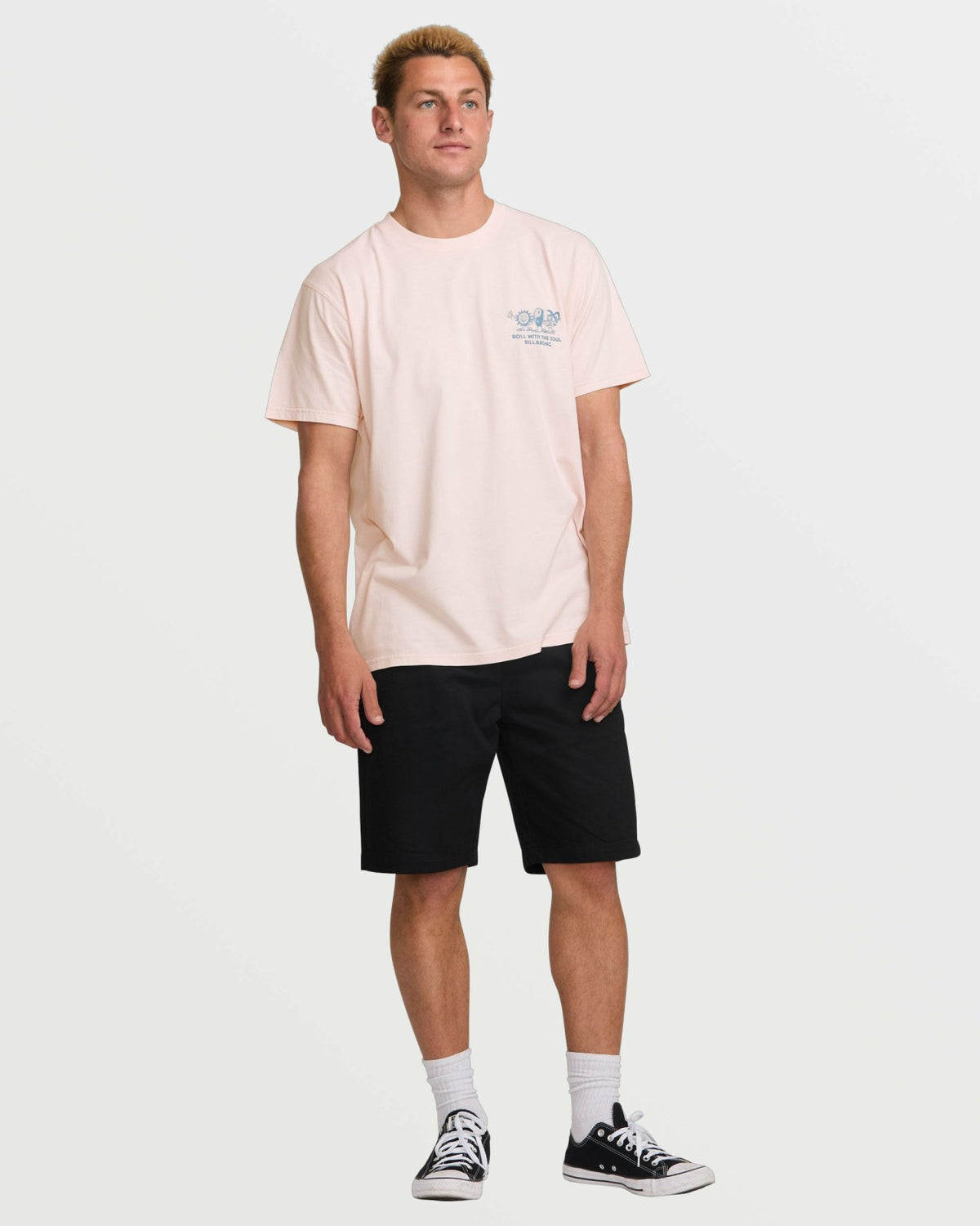 Billabong Roll Premium Wave Wash Tee - Light Pink
