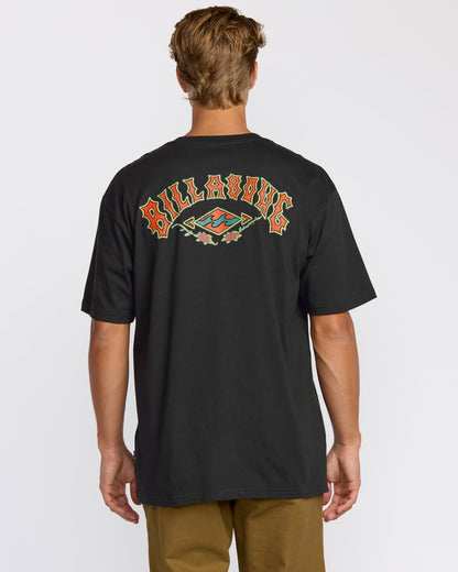 Billabong Rose Arch Regular Short Sleeve T-Shirt - Washed Black
