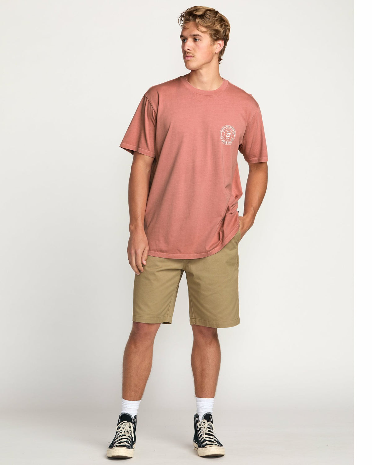 Billabong Rotation Premium Wave Wash Tee - Dusty Rose