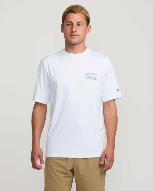 Billabong Runner Loose Fit Short Sleeve Surf Tee - White