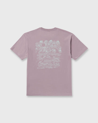 Billabong Scenes Regular Short Sleeve T-Shirt - Purple Ash