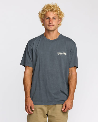 Billabong Single Fin Premium Wave Wash Short Sleeve T-Shirt - Midnight Blue