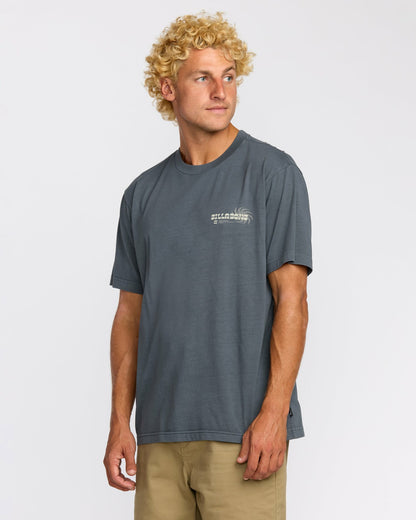 Billabong Single Fin Premium Wave Wash Short Sleeve T-Shirt - Midnight Blue
