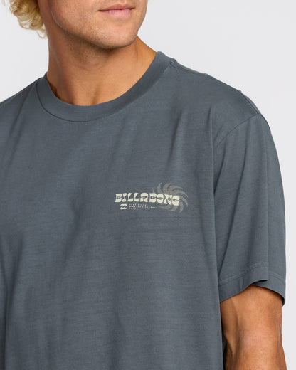 Billabong Single Fin Premium Wave Wash Short Sleeve T-Shirt - Midnight Blue