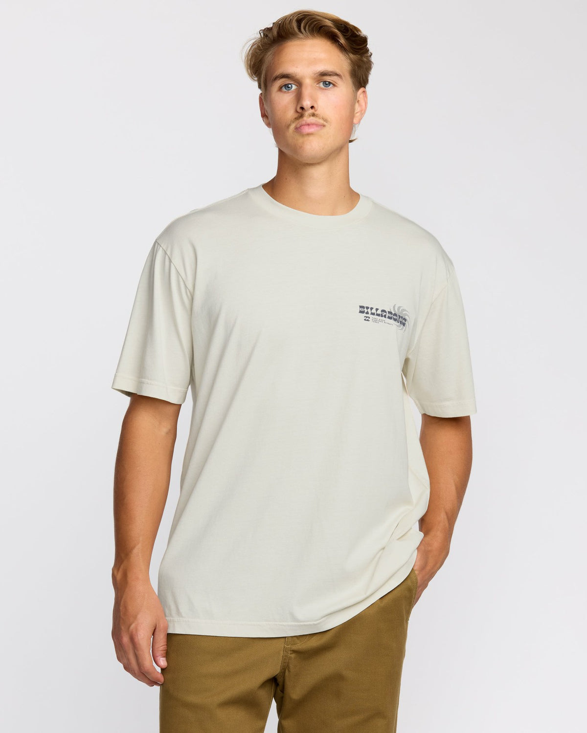 Billabong Single Fin Premium Wave Wash Short Sleeve T-Shirt - Off White
