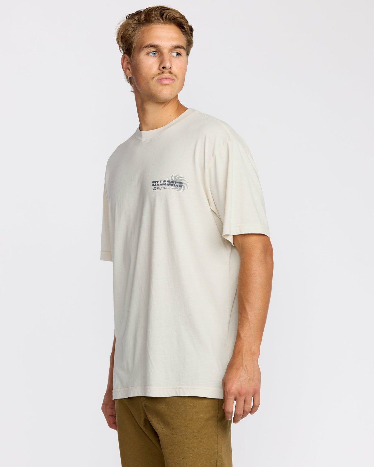 Billabong Single Fin Premium Wave Wash Short Sleeve T-Shirt - Off White
