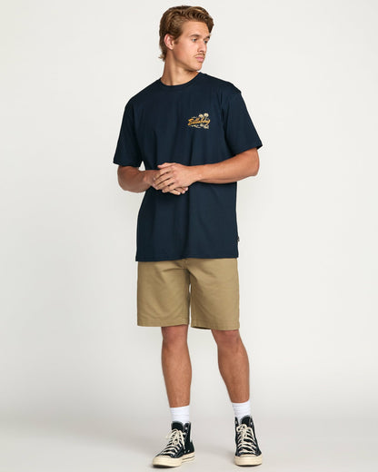 Billabong Skull Island Premium Tee - Navy