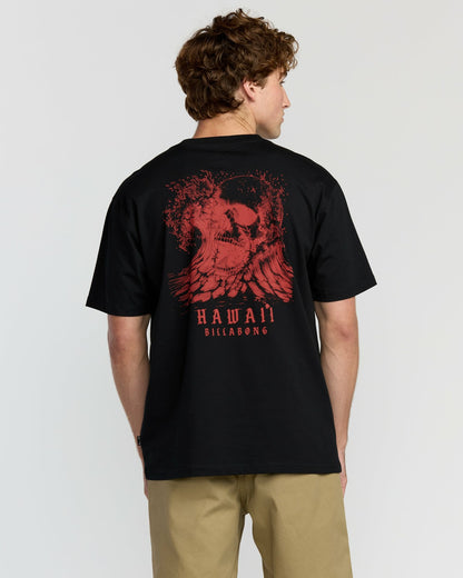 Billabong Skull Wave Hi Regular Short Sleeve T-Shirt - Black